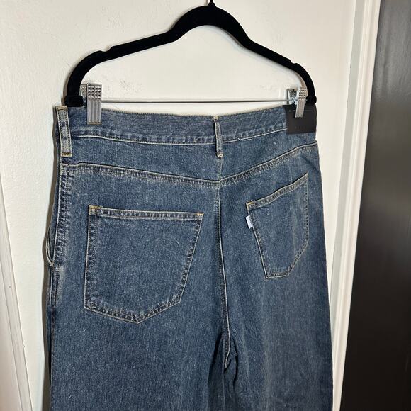 NEW Jieda Cutting Wide Denim Indigo Split Seam Jeans Japan Size 4 US Size 32 - Picture 11 of 16